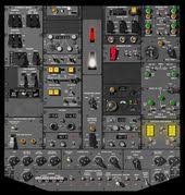 B727 Overhead Panel 3d Model Flight Simulator Cockpit Control Panels Cockpit
