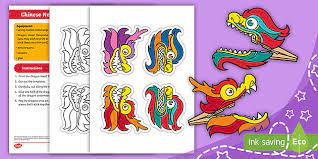 Make a diy dragon mask or print it off the coloring page. Chinese New Year Peg Dragons Craft Instructions