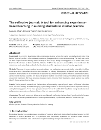 After reflecting (observing/gathering evidence) and analyzing lessons, teachers reflective learning. Pdf The Reflective Journal A Tool For Enhancing Experience Based Learning In Nursing Students In Clinical Practice