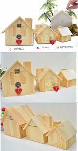 Wood House Money Box Piggy Bank Piggy Bank Diy Money Box Diy Wooden Money Boxes A wide variety of diy piggy bank options are available to you, such as material, shape, and metal type.