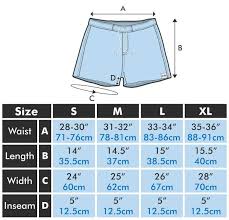 Size Chart Eubi Shorts