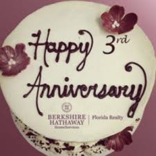 Happy 3rd Anniversary Berkshire Hathaway Homeservices Florida Realty Berkshire Hathaway Homeservices Florida Realty Happy Anniversary Cakes Happy Marriage Anniversary Cake Happy Marriage Anniversary