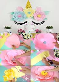 Manualidades para niños fáciles de hacer. Aprende Como Hacer Rosetones Y Rosas De Papel Para Decorar Una Fiesta De Unicornios Haz Manualidades