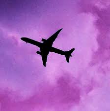 Airplane Purple Painting Purple Canvas Art Dark Purple Aesthetic