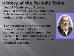 Mendeleev's two preliminary periodic tables. Dmitri Mendeleev A Russian Scientist Born In Tobolsk Siberia In 1834 Is Known As The Father Of The Periodic Table Of The Elements The Periodic Ppt Download