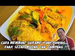 Gurame Kuah Kuning Pasti Enak Sedap Dan Mudah Youtube Saus Ikan Kunyit Saus