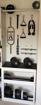 Diy Weight Rack Made From Standard 2x4 Stud Wood For Storing Tri Hold Weights In Base Build Dumbbells On Padded To Home Gym Decor Home Gym Garage Diy Home Gym