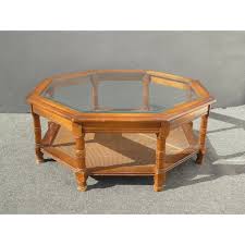 Impress guests with glass coffee table pieces that match your room's design. Mid Century Octagon Beveled Glass Top Coffee Table Chairish