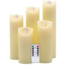 Eldnacele Moving Wick Flameless Flickering Candles With Timer Remote Control 2 2 X 5 6 7 8 Flameless Candles With Timer Led Pillar Candle Flameless Candle