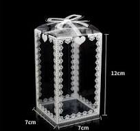 25Pcs Clear PVC Gift Boxes Transparent Box Cake Candy Packaging Wedding  Favors