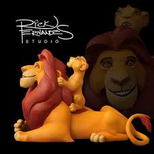 Hi guys Another cartoon study. Mufasa and Simba ... Kings of the past. The  team Sculpture- Rick Fernandes Molding and casting