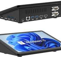 HIGOLEPC Mini PC,10.1 Inch Touchscreen Mini Computer Mini Desk PC with  Battery,Celeron J4125 8GB RAM/128GB ROM,Dual R232 HDMI,BT 5.2,WiFi ...