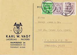 Briefmarken kaufen können sie in jeder postfiliale oder online und postkarten vorlagen für die rückseite video wo kommt die briefmarke hin tipps japan post so verschickst du postkarten von japan nach der sessel. Am Post 3 Briefmarken Auf Postkarte 1946 Hamburg Firmenpostkarte Stempel Rar Ebay