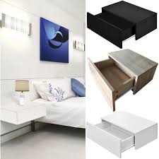Although the walls are eggshell, for a table surface we wanted at least semi gloss sheen. Floating Wall Mounted Bedroom Bedside Table Cabinet Night Stand Shelf Drawer Ebay