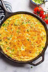 Place the zucchini, peppers, and onion on a sheet pan. Healthy Vegetable Frittata Recipe Baked