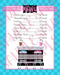 For the most authentic experience for your party, you need to serve 1950's food. 1950 S Birthday Party Menu Birthday Party Menu Sock Hop Party Fifties Party