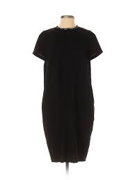 details about les copains women black casual dress one size