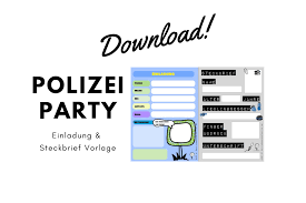 Einladung Polizei Party Und Gratis Download Emilia Und Die Detektive Lifestyle Blog