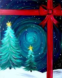 15 Easy Canvas Painting Ideas For Christmas 2017 Perfect for a sip and paint idea, or just an acrylic canvas painting project! 15 easy canvas painting ideas for