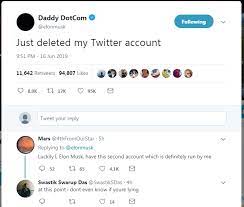 Elon musk uses twitter to make promises, update his shareholders, but most importantly to make us laugh. Elon Musk Deletes Twitter Account Over Attribution Backlash