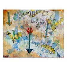 paul klee birds swooping down and arrows poster zazzle com in 2021 paul klee art paul klee arrow poster