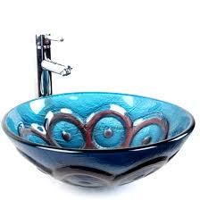 high end peacock blue artistic glass