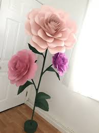 These are perfect decorations for parties. Big Paper Flower Stem Tutorial Giant Paper Flowers Stem Large Paper Flower Stem Giant Flower Stand Free Standing Large Paper Flower Stand Giant Paper Flowers Paper Flowers Giant Paper Flowers Template