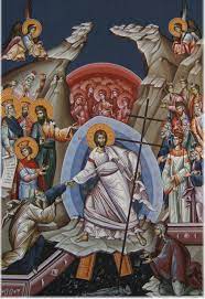 Icon of the resurrection depicting christ having destroyed the gates of hades and removing adam and eve from the grave. Spiritual Travels In Greece Orthodox Easter The Icon Of Resurrection Or The Descent Into Hades