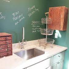 It felt vintage and like the perfect chalkboard green. Mud Room Chalkboard Paint Design Ideas