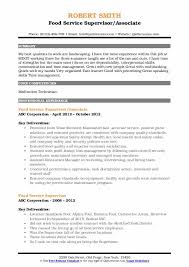 View hundreds of former police officer resume examples to learn the best format, verbs, and fonts to use. Food Service Supervisor Resume Samples Qwikresume