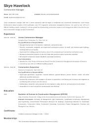 Construction Manager Resume Example Template Minimo Resume Examples Job Resume Examples Manager Resume