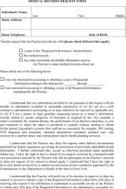 Medical Records Request Form Medical Records Doctors Note Template Medical