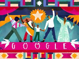 Happy juneteenth day text on wooden american flag signpost outdoors. Google Doodle Celebrates The 155th Anniversary Of Juneteenth The Verge