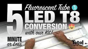 372 920 просмотров 372 тыс. 5 Minute Or Less Fluorescent Tube Light To Led T8 Conversion With Our Ez Kit By Total Bulk Lighting Youtube