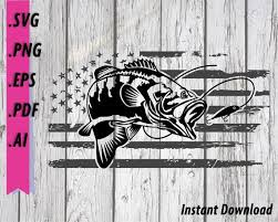 Download Bass Fishing Svg U S Flag With Fish Angler Fishing Bass Etsy In 2021 Fishing Svg Svg Cricut Stencils