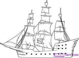 How to draw a pirate ship. How To Draw A Pirate Ship Piraty Raskraski Korabl