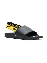 Off White Industrial Logo Strap Sandals Farfetch Strap Sandals Off White Shoes White Sandals