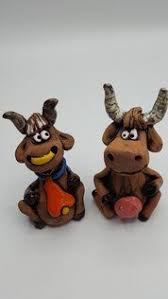 Set Keramik Deko Figuren Karla Kuh Und Bully Stier Keramik Deko Figur