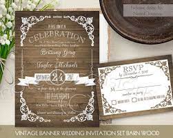 Rustic Wedding Invitation Set Country Chic Vintage Calligra Country Wedding Invitations Templates Vintage Wedding Invitations Templates Buy Wedding Invitations
