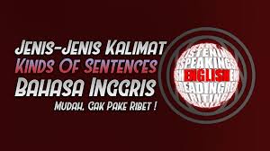 Kalimat dikelompokkan menjadi tiga jenis; Jenis Jenis Kalimat Bahasa Inggris Kinds Of Sentences