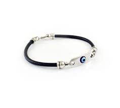 Men Leather Bracelet Evil Eye Bracelet Men Bracelet Silver Etsy Mens Bracelet Silver Evil Eye Bracelet Leather Bracelet