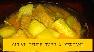 Gulai nangka masakan padang 4. Resep Gulai Tempe Tahu Kentang Enak Youtube