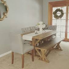 Target Farmhouse Table And Tufted Chairs Dining Room Decor Chic Home Decor Dining Room Decor Home Decor