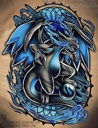 Mega Charizard X Tattoo Commission By Retkikosmos Pokemon Tattoo Pokemon Charizard Cute Pokemon Wallpaper