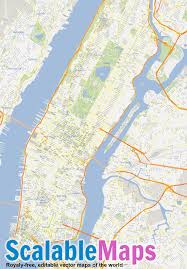 Interactive map online, to help navigate the city, whether you're walking, biking, driving or taking the train. Scalablemaps Vector Map Of New York City Manhattan Gmap City Map Theme