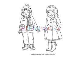 Download and print free winter clothes coloring pages. Winter Clothes Colouring Page