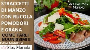 Aggiungete qualche scaglia di parmigiano sulla carne. Straccetti Di Manzo Con Rucola Grana E Pomodorini Coma Farli Buonissini Youtube