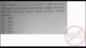 Nilai berapapun itu, pasti hasilnya sisanya kalu gx 1 ya 0. Prediksi Un Matematika Sma 12ips 2018 Permutasi Angka Disusun No 36 Youtube