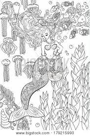 Fantasy adult coloring book by selina fenech this is a later mermaid coloring book by selina fenech which, according to the illustrator, contains. Patterned Vector Photo Free Trial Bigstock
