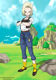 I drew Android 18 I don't see too much fanart of her in her Cell Saga outfit  so I drew one myself and thought she came out great so thought I'd share